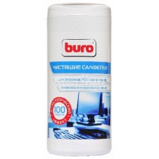 BURO BU-TSCREEN, 100 шт для экранов мониторов/плазменных/ЖК телевизоров/ноутбуков туба 100шт влажных