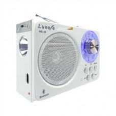 LUXELE РП-113 FM 64-108МГц, бат.2*R20, 220V, акб 1000mA/h, USB/SD/microSD/AUX/Bluetooth, белый