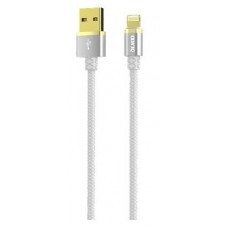 OLMIO DELUXE USB 2.0 - LIGHTNING, 1м, 2.1A, белый (38849)