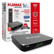 LUMAX DV2114HD DVB-T2/C/WiFi/КИНОЗАЛ LUMAX (500 фильмов)/MEGOGO//IPTV/Dolby Digital/дисплей