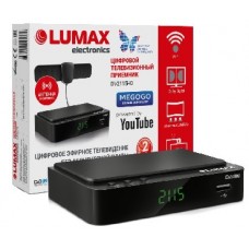 LUMAX DV2115HD DVB-T2/C/WiFi/КИНОЗАЛ LUMAX (500 фильмов)/MEGOGO/IPTV/IPTV/Dolby Digital/KIT/дисплей