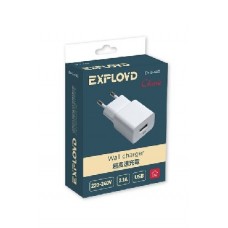 EXPLOYD EX-Z-443 Сетевое ЗУ 2.1A 1хUSB Classic белый