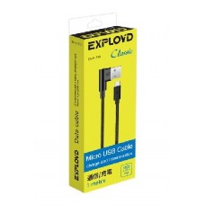EXPLOYD EX-K-510 Дата-кабель USB - microUSB 1М Classic круглый черный
