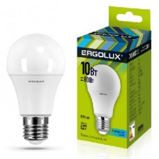 ERGOLUX LED-A60-10W-E27-4K (Эл.лампа светодиодная ЛОН 10Вт E27 4500K 172-265В)