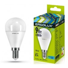 ERGOLUX LED-G45-9W-E14-4K (Эл.лампа светодиодная Шар 9Вт E14 4500K 172-265В)