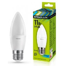 ERGOLUX LED-C35-11W-E27-4K (Эл.лампа светодиодная Свеча 11Вт E27 4500K 172-265В)