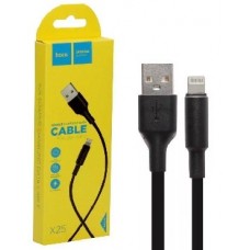 HOCO X25 Дата-кабель USB - Lightning 1М 2.0A круглый черный
