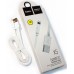 HOCO X5 Дата-кабель USB - Lightning 1М 2.4A круглый белый