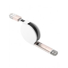 MOBILEPLUS (MP-28803) USB РУЛЕТКА 2В1 (lightning/microUSB) 1А черный