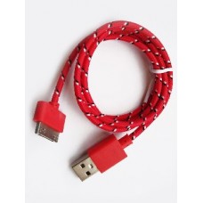 MOBILEPLUS (MP-97215) USB КАБ ТКАНЬ 30PIN 1М красный