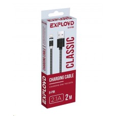 EXPLOYD EX-K-953 Кабель USB - 8 Pin 2М 2.1A Magnetic Classic круглый чёрный