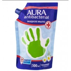 AURA Мыло жидкое с антибактериальным эффектом, ромашка, 500мл, дой-пак 952-094