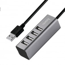 HOCO HB1 USB-хаб 4хUSB Line machine (серый)