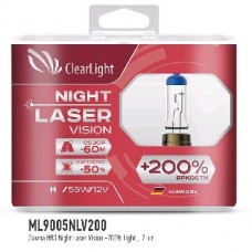 CLEARLIGHT Лампа HB3 12V-60W NIGHT LASER VISION +200% LIGHT (ML9005NLV200)