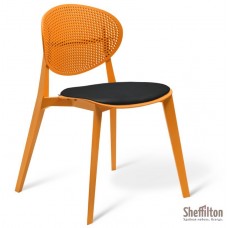 SHEFFILTON Стул SHT-S111-CN1 пластик/кож.зам оранжевый/черный