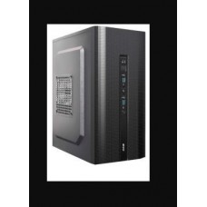 HIPER Office T01 ATX, mATX, Mini-ITX, Mini-tower, без БП, 2 x USB 2.0, Audio, black