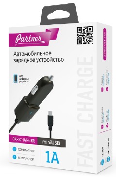 PARTNER АЗУ MINI USB, 1А (28252)