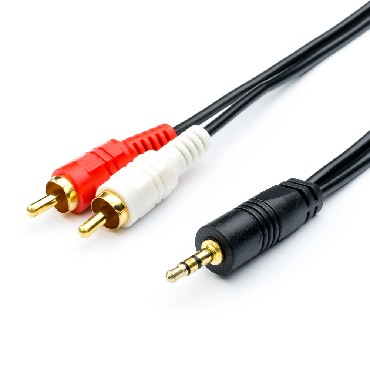 ATCOM (АТ7397) кабель Audio DC3.5 - > 2RCA mini-Jack(M) - > 2 тюльпана (M) 1,5 м (10)