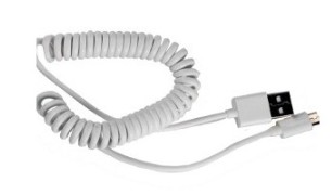 EXPLOYD EX-K-163 Дата-кабель USB - microUSB 1.5М пружина белый