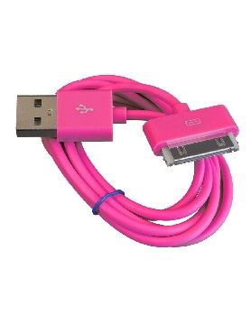 MOBILEPLUS (MP-97161) USB КАБ 30PIN 1,5М темно-розовый