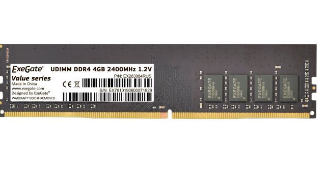 EXEGATE (283084) DIMM DDR4 4GB  2400MHz